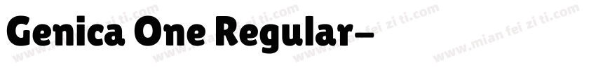 Genica One Regular字体转换
